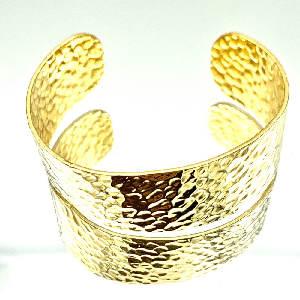 Trifari Vintage Hammered Textured Cuff Bracelet